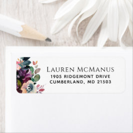 Etiqueta Queda Aquarela Floral e Eucalyptus