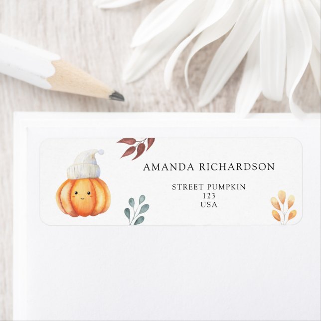 Etiqueta Queda de abóbora no chapéu (Insitu)