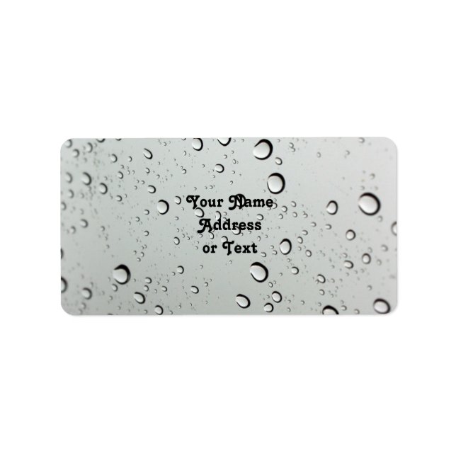 Etiqueta Quedas d'água no Fundo de Vidro (Frente)