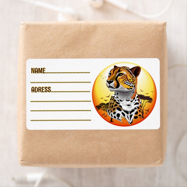 Etiqueta Queijo Africano Selvagem de Animais Selvagens (Insitu)