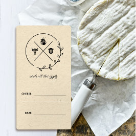 Etiqueta Queijo de leite | Vintage Fazenda de ovinos