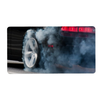 Etiqueta Queimada de carro preto