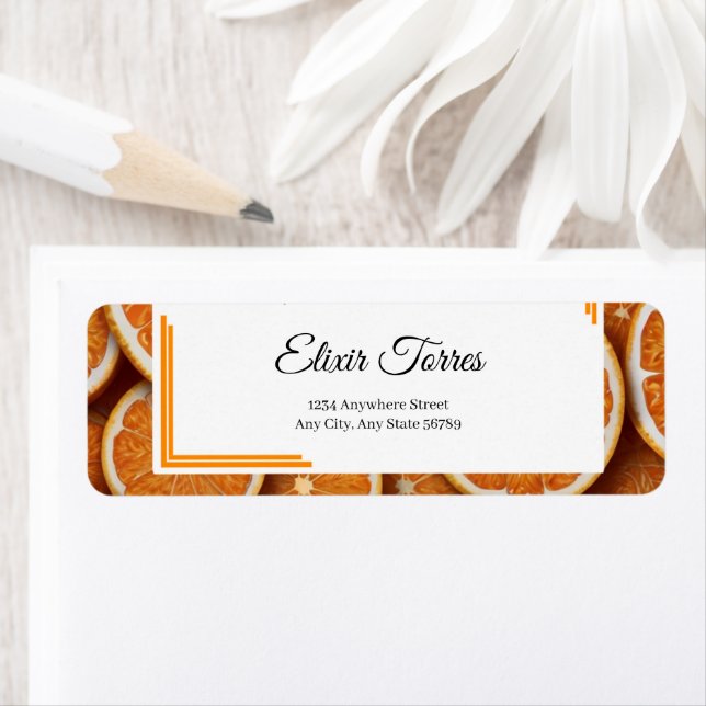 Etiqueta Querida Um Pequeno Chá de fraldas De Citros Laranj (Insitu)