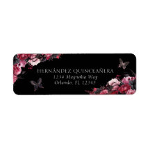 Quinceañera Gótica Vermelha e Negra Moody