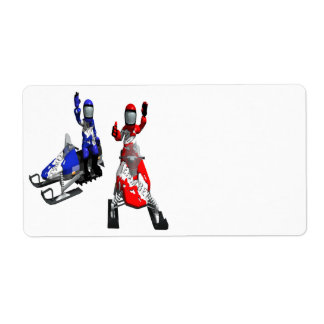 Etiqueta Raça Snowmobile