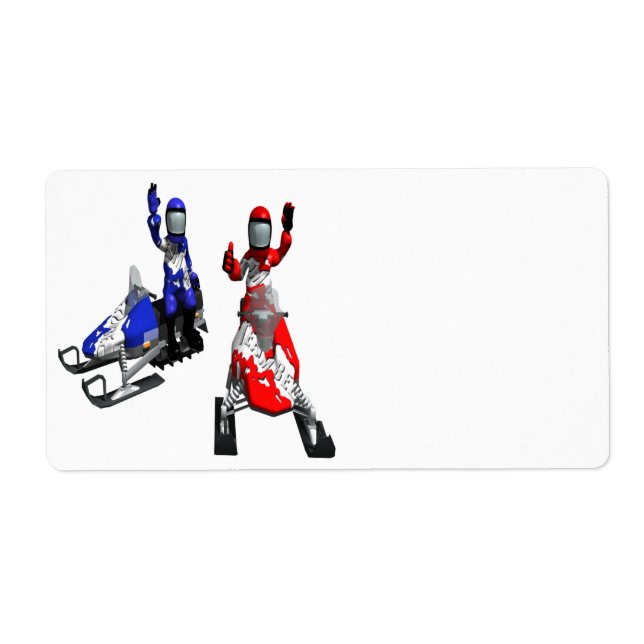 Etiqueta Raça Snowmobile (Frente)