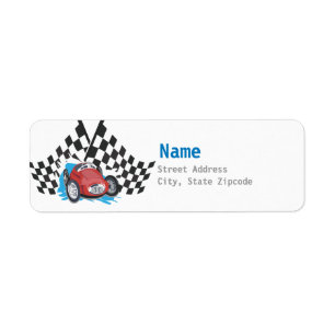 Etiqueta Race Car Address Label