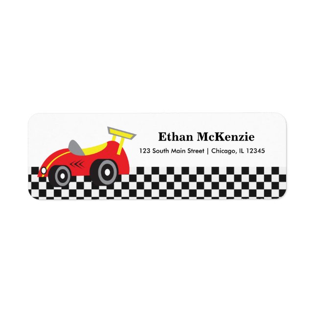 Etiqueta Racecar (Frente)
