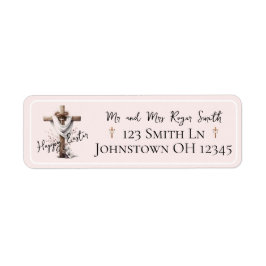 Etiqueta Radiant Easter Cross Return Address Label
