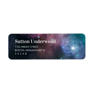 Etiqueta Rainbow Galaxy Return Address