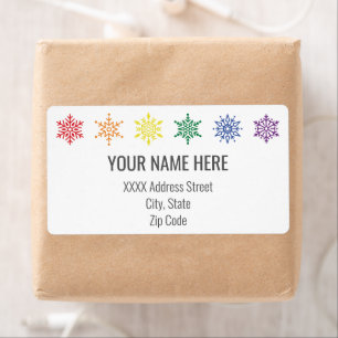 Etiqueta Rainbow Pride Natal