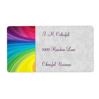 Etiqueta Rainbow Swirls