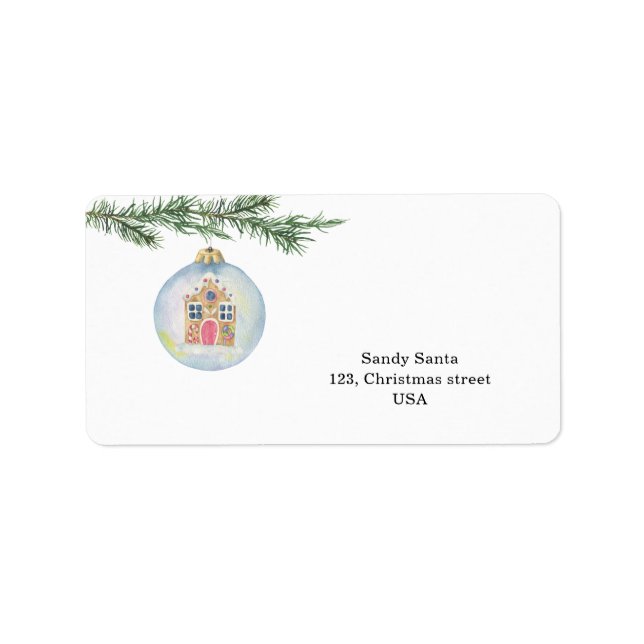 Etiqueta Ramo de inverno com brinquedo (Frente)