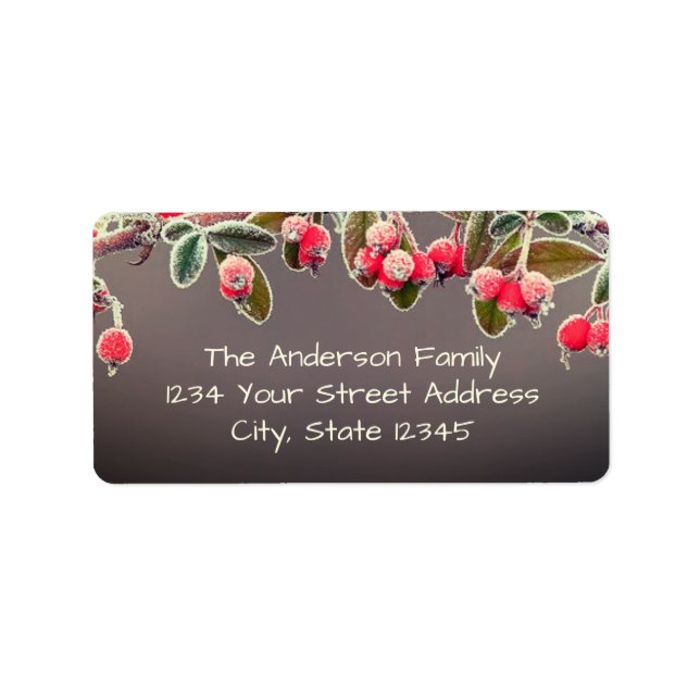 Etiqueta Ramo de morangos foscos (Frente)