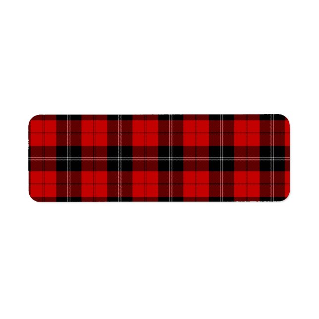 Etiqueta Ramsay tartan red xadrez (Frente)