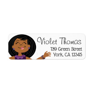 Etiqueta Rapariga do Partido Purple Glitzy