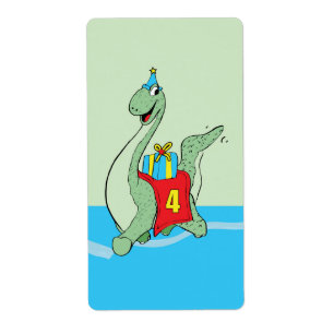 Etiqueta Rapaz, Dinossauro do 4º Aniversário