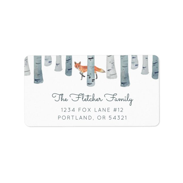 Etiqueta Raposa de inverno (Frente)