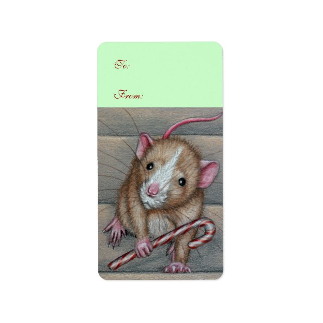 Etiqueta Rat To From Gift (Frente)