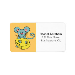 Etiqueta Rato Azul Cinto com Queijo Amarelo