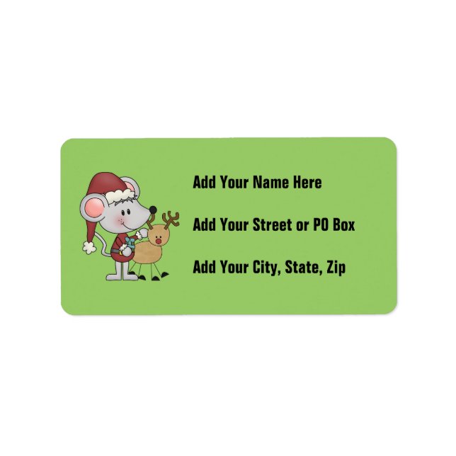 Etiqueta Rato de Natal e (Frente)