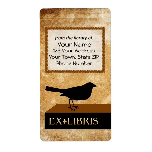 Etiqueta Raven Book Plate (Frente)