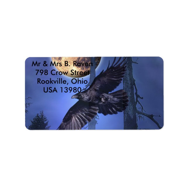 Etiqueta Raven e Moon Labels (Frente)