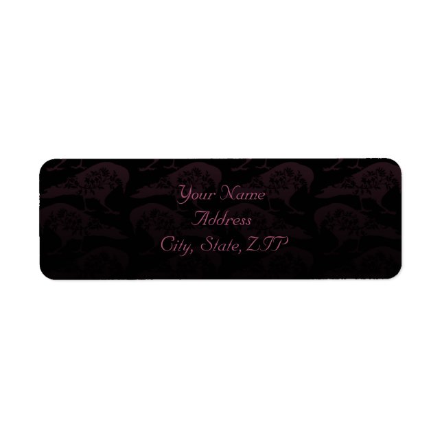 Etiqueta Raven Gothic Return Address (Frente)