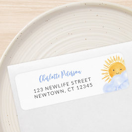 Etiqueta Ray Of Sunshine Baby Shower Return Address