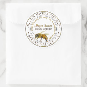 Etiqueta Realista de Produtos Apiários de Abelhas