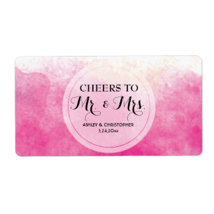 Etiqueta recepção de casamento Mini Champagine Label Wate