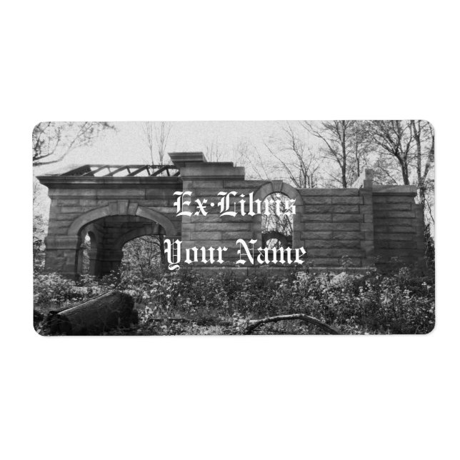 Etiqueta Recepção do Bookplate Ruin (Frente)