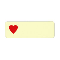 Red and Cream Love Heart Design.