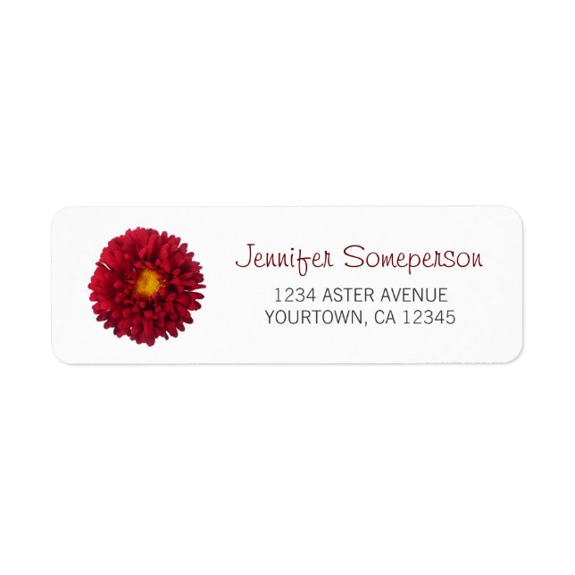 Etiqueta Red Aster (Frente)