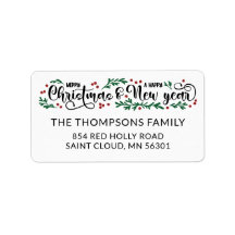 Red Berries Feliz Feliz ano novo de Natal