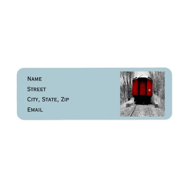 Etiqueta Red Caboose Victorian Steam Train (Frente)