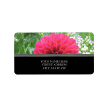 Red Dahlia Endereço Labels
