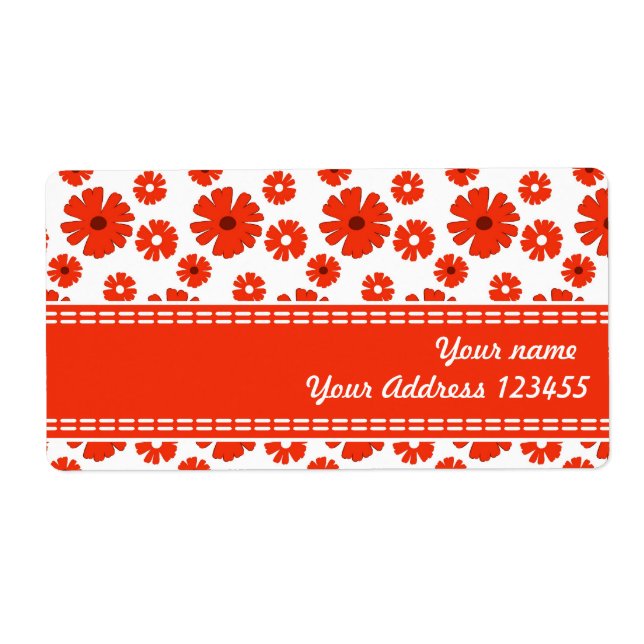 Etiqueta Red Daisies (Frente)