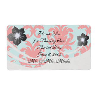 Etiqueta red e aqua adorável damasco formal