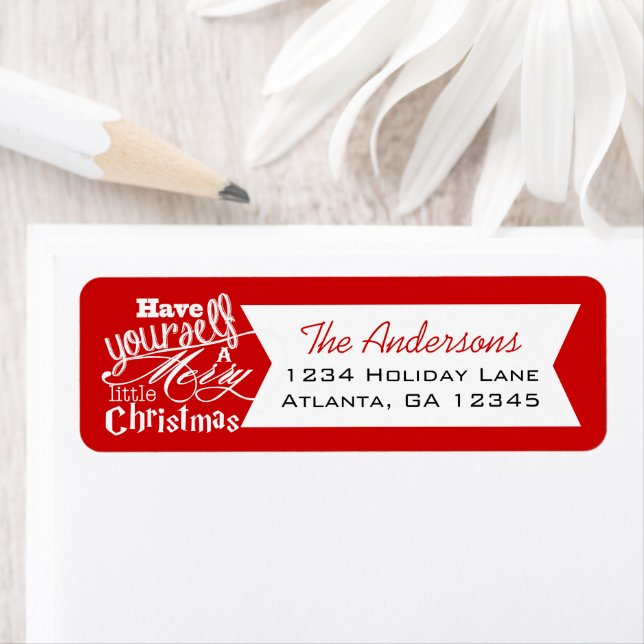 Etiqueta Red Have Yourself a Merry Little Christmas (Insitu)