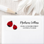 Etiqueta Red Ladybug Return Address<br><div class="desc">These custom red ladybug return address labels are a cute way to personalize your mail.</div>