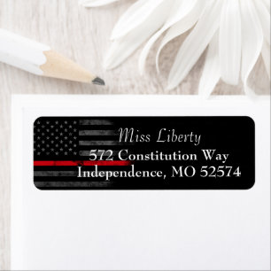 Etiqueta RED LINE Vintage American Flag return