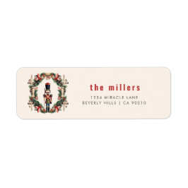 Etiqueta Red Nutcracker Wreath Natal