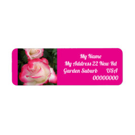 Etiqueta Red Rose Flower Floral Return Address Labels