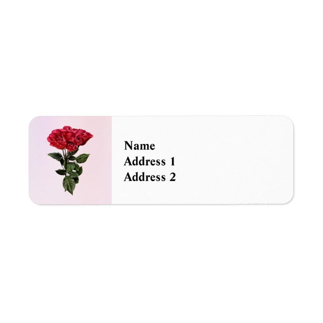 Etiqueta Red Roses and Leaves (Frente)