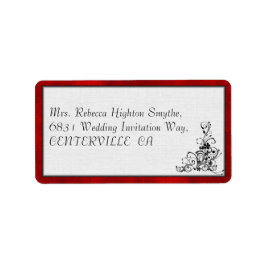 Etiqueta Red Velvet, Casamento Flourish Negro