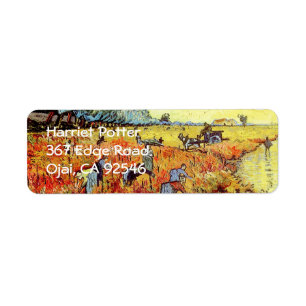 Etiqueta Red Vineyard Van Gogh Fine Art