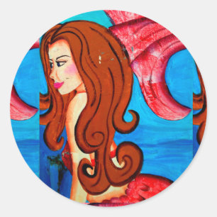 etiqueta redheaded da sereia