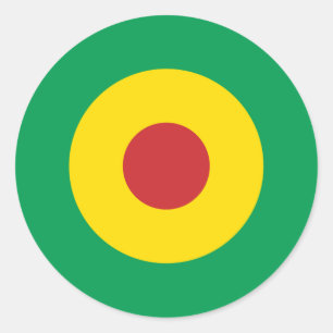 Etiqueta redonda africana da modificação