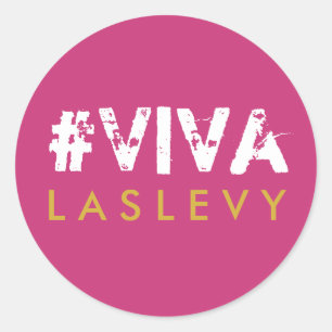 Etiqueta redonda branca Dourado cor-de-rosa de